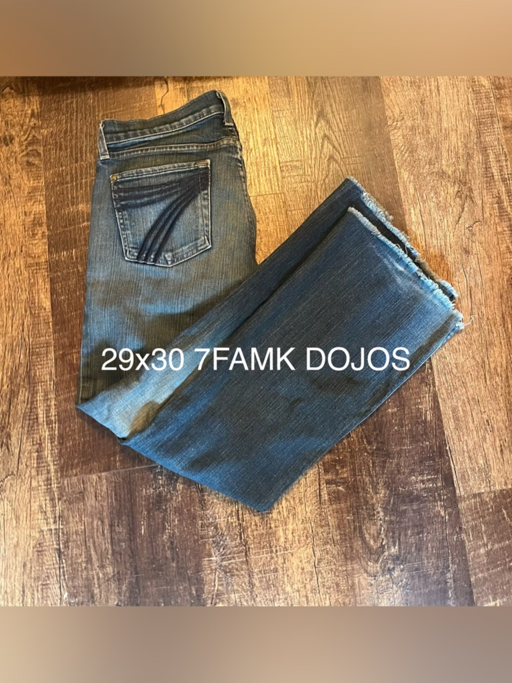 7 For All Mankind Women's Dark Blue Flared Jeans 29x30